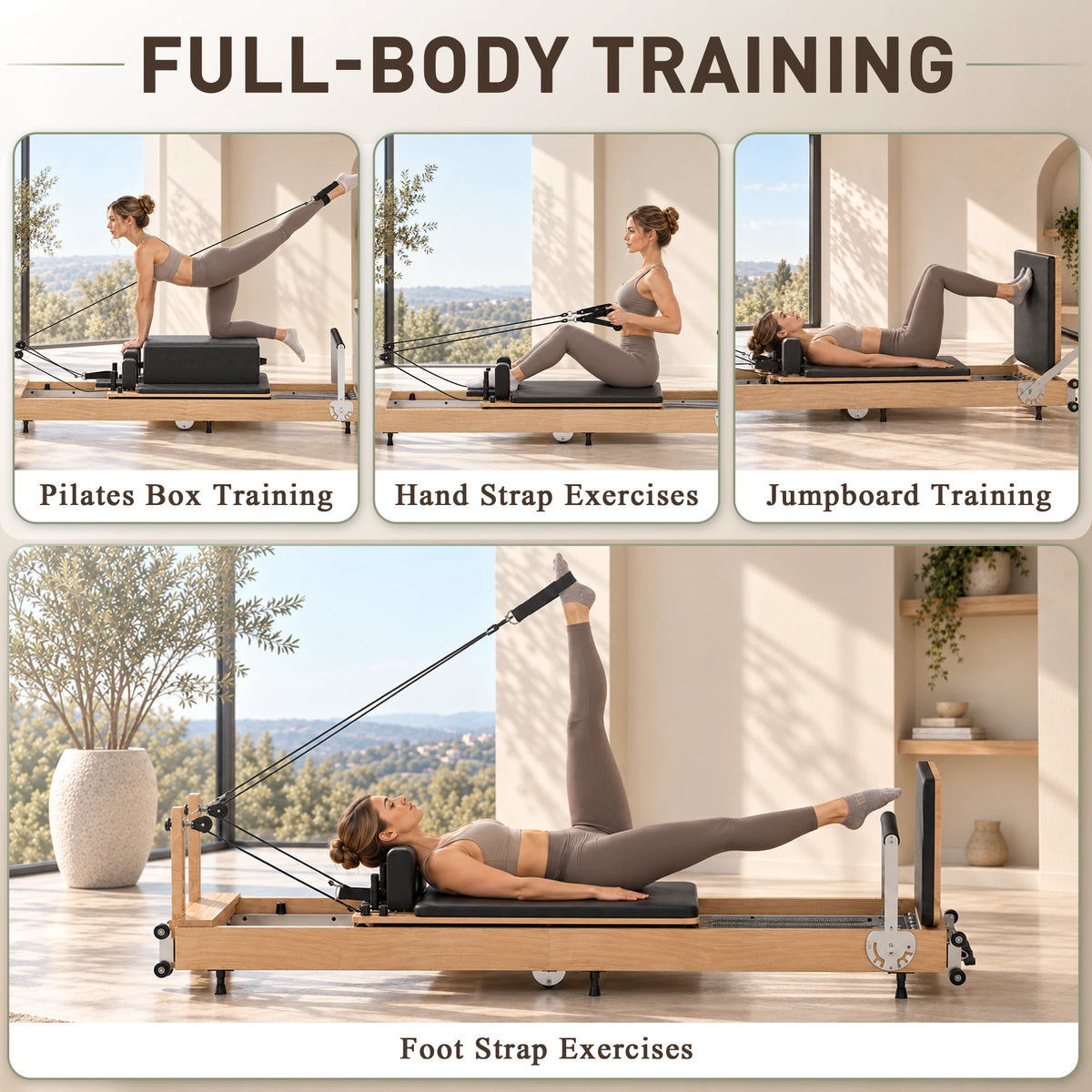 Gaia X1 Foldable Wooden Pilates Reformer