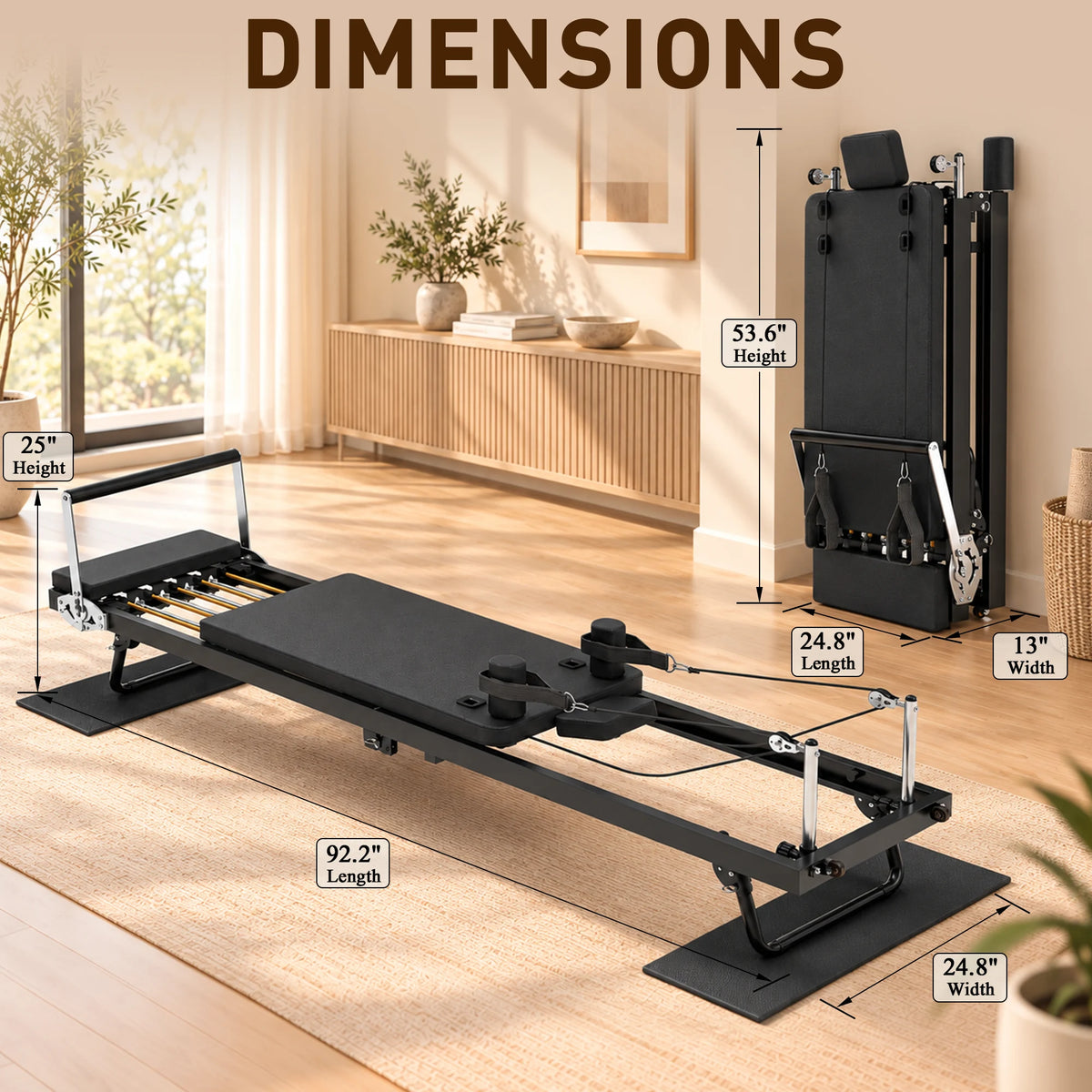 Flex F22 Foldable Pilates Reformer for Home