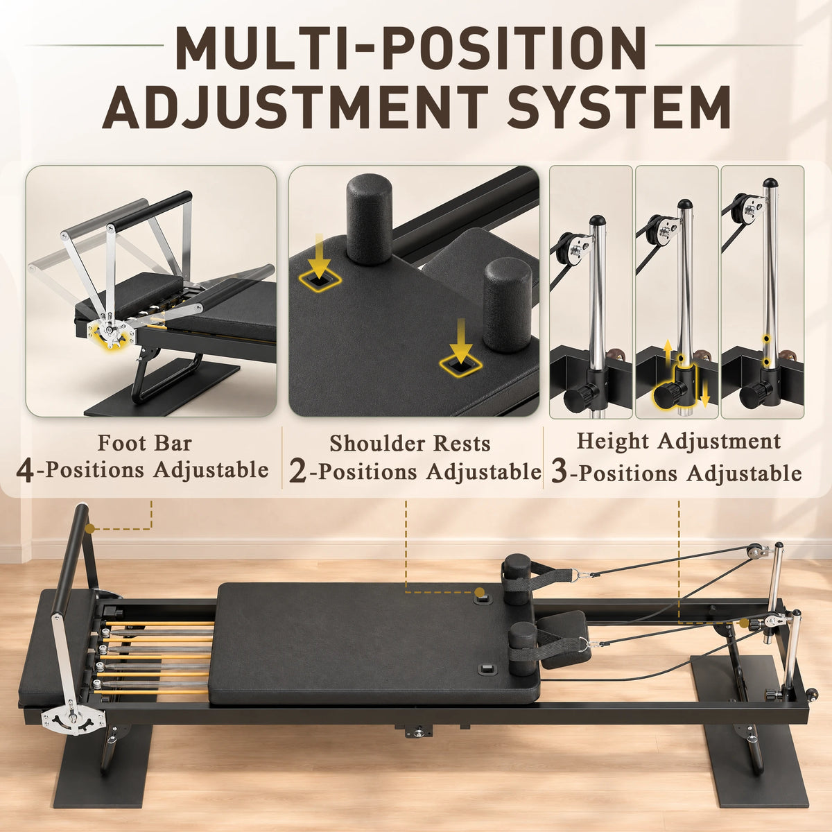 Flex F22 Foldable Pilates Reformer for Home