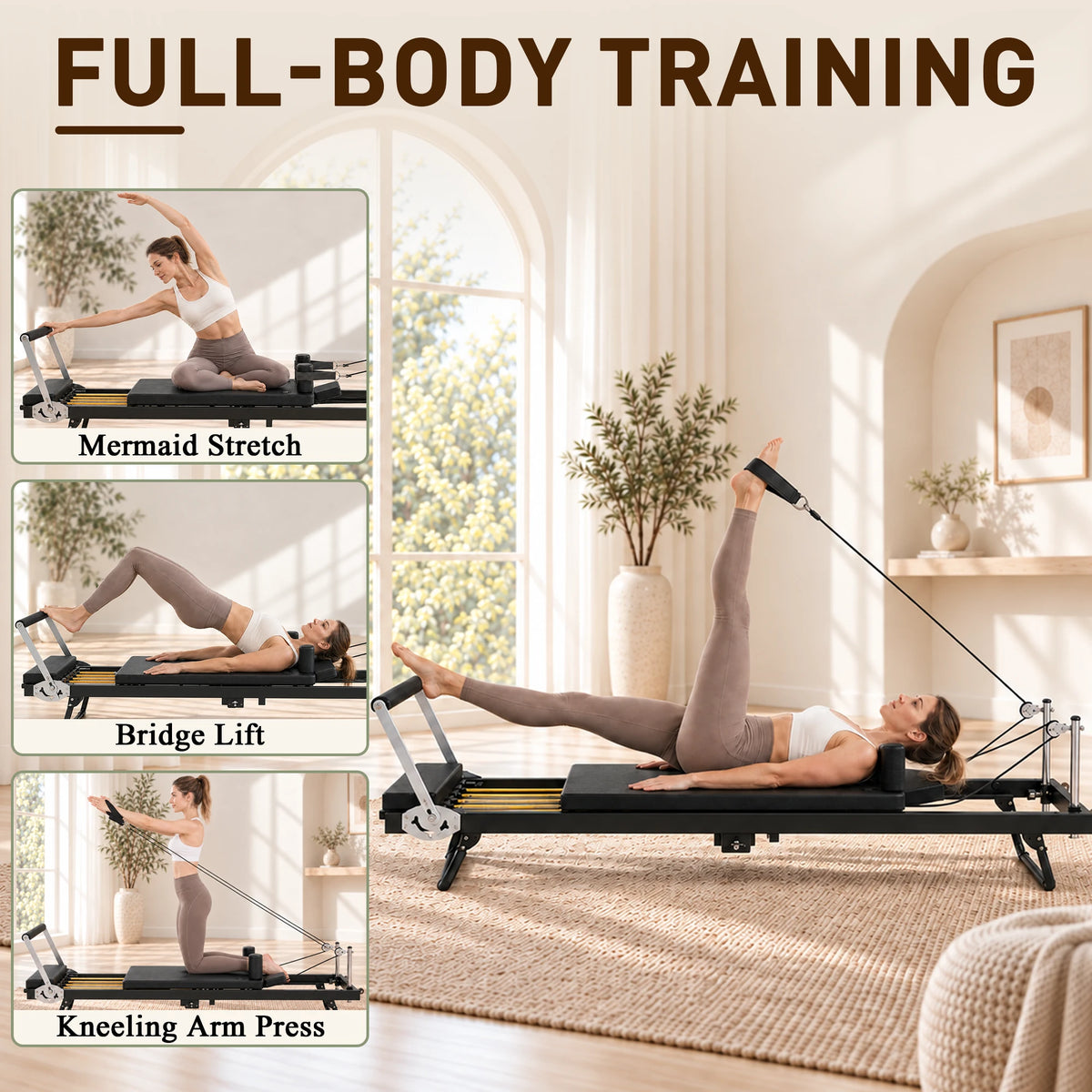 Flex F22 Foldable Pilates Reformer for Home